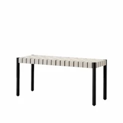 Betty TK4 bänk black naturflätad linnebandssits