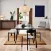 Betty TK5 bänk black svart flätad linnebandssits