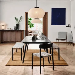 Betty TK5 bänk black svart flätad linnebandssits