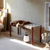 Betty TK4 bänk oak naturflätad linnebandssits