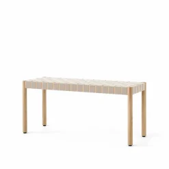 Betty TK4 bänk oak naturflätad linnebandssits