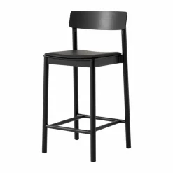Betty TK14 Counter Chair barstol 65 cm Noble svart läder-svartlackad ask