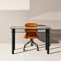 Big Sur skrivbord brun svartbetsade ek