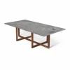 Big Ninety soffbord 70x140 cm smoked oak underrede Grå marmor
