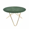 Big O Table matbord marmor indio mässingsstativ