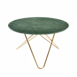 Big O Table matbord marmor indio mässingsstativ