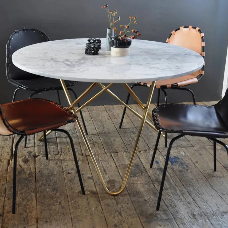 Big O Table matbord marmor indio rostfritt stativ