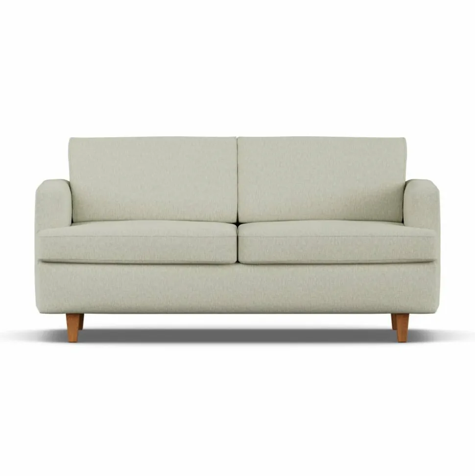 Binga 2 5-sits bäddsoffa Luiza Beige 3981-mörkbetsad ask