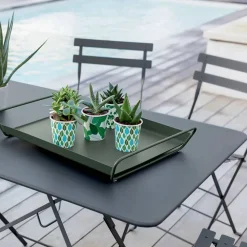 Bistro bord Ø117 cm + 4 stolar Rosemary