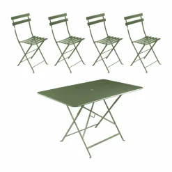 Bistro bord 117x77 cm + 4 stolar Cactus