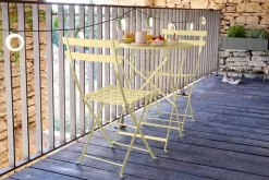 Bistro Metal stol Frosted lemon (gul)