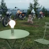 Bistro Metal stol Maya blue (blå)