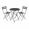 Bistro matgrupp 2 stolar Ø60 cm anthracite