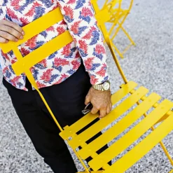Bistro Metal stol Honey (gul)