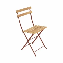 Bistro Natural stol Red ochre (röd) oljad bok