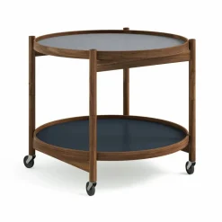 Bølling Tray Table model 60 rullbord water oljat valnötsstativ