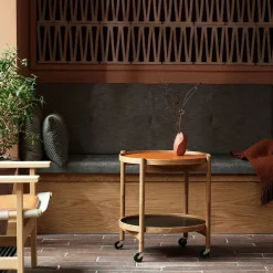 Bølling Tray Table model 50 rullbord stone oljat ekstativ