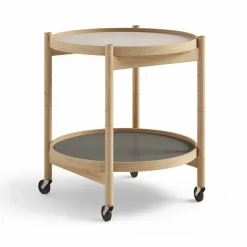 Bølling Tray Table model 50 rullbord stone oljat ekstativ