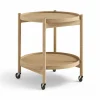 Bølling Tray Table model 50 rullbord ek olja oljat ekstativ