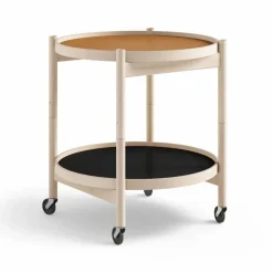 Bølling Tray Table model 50 rullbord clay obehandlat bokstativ