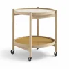 Bølling Tray Table model 50 rullbord sunny obehandlat ekstativ