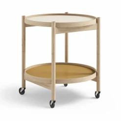 Bølling Tray Table model 50 rullbord sunny obehandlat ekstativ