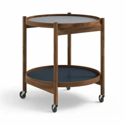 Bølling Tray Table model 50 rullbord water oljat valnötsstativ