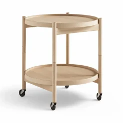 Bølling Tray Table model 50 rullbord bok olja oljat bokstativ