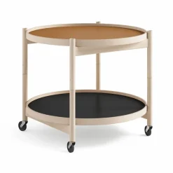 Bølling Tray Table model 60 rullbord clay obehandlat bokstativ