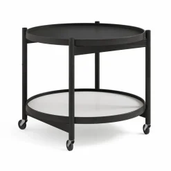 Bølling Tray Table model 60 rullbord base svartlackat ekstativ