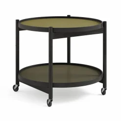 Bølling Tray Table model 60 rullbord leaf svartlackat ekstativ