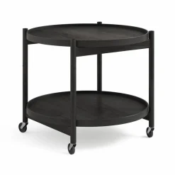 Bølling Tray Table model 60 rullbord ek svart lack svartlackat ekstativ
