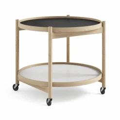 Bølling Tray Table model 60 rullbord base obehandlat ekstativ