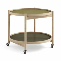 Bølling Tray Table model 60 rullbord leaf obehandlat ekstativ