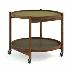 Bølling Tray Table model 60 rullbord leaf oljat valnötsstativ