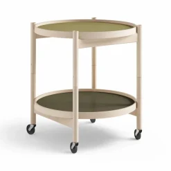 Bølling Tray Table model 50 rullbord leaf obehandlat bokstativ