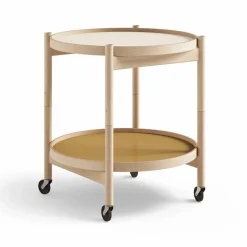 Bølling Tray Table model 50 rullbord sunny oljat bokstativ