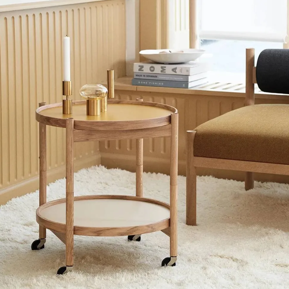Bølling Tray Table model 50 rullbord earth svartlackat ekstativ