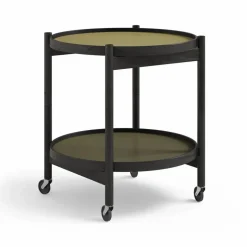 Bølling Tray Table model 50 rullbord leaf svartlackat ekstativ
