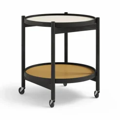 Bølling Tray Table model 50 rullbord sunny svartlackat ekstativ