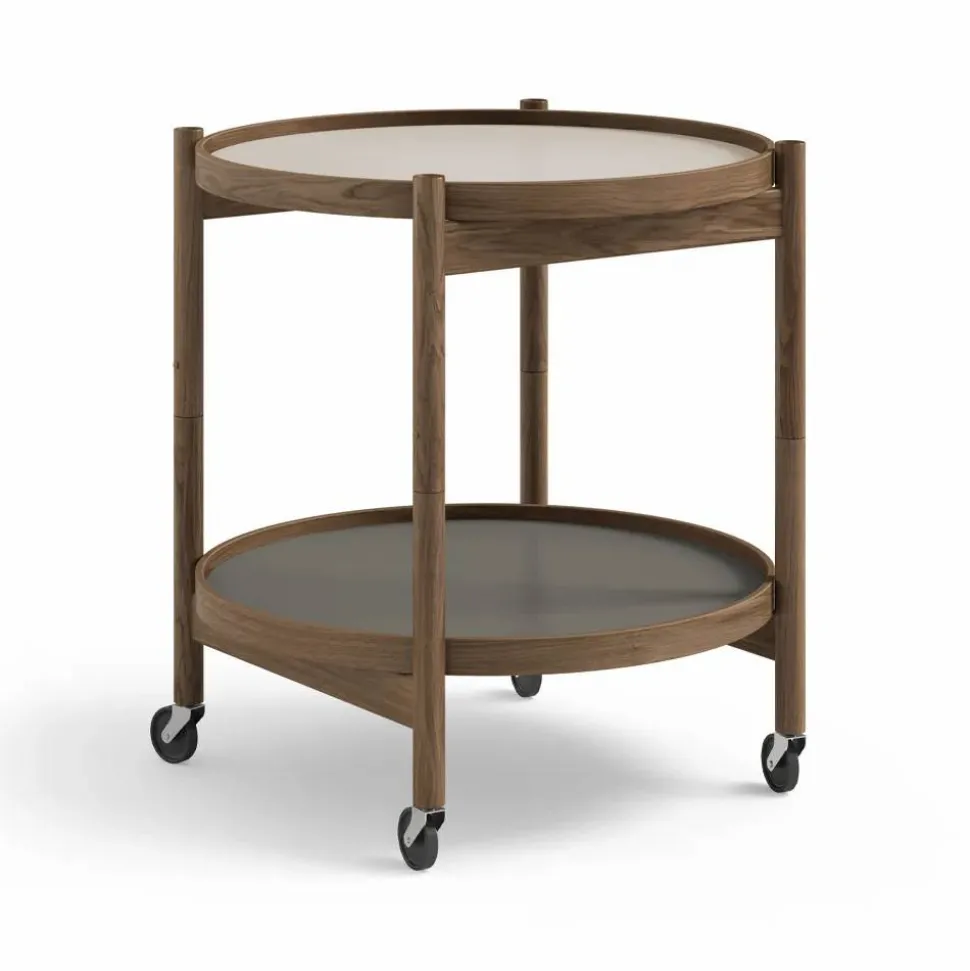 Bølling Tray Table model 50 rullbord stone rökoljat ekstativ