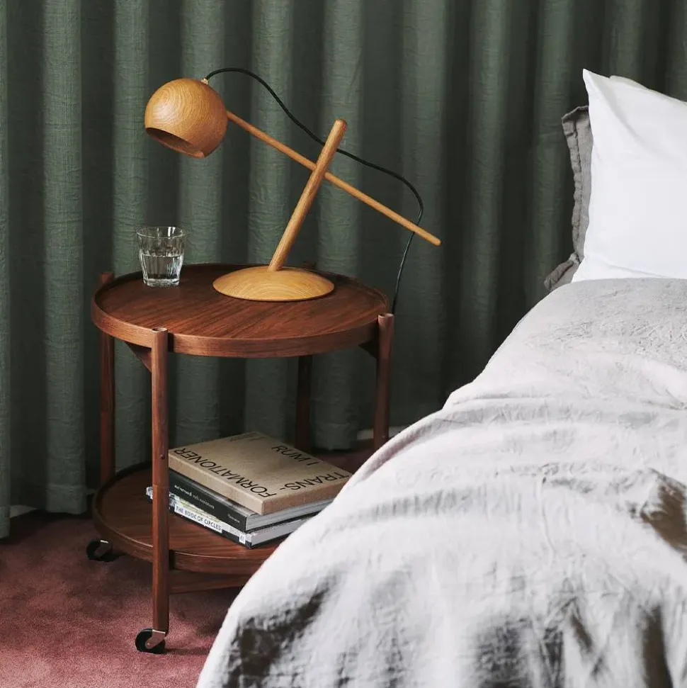 Bølling Tray Table model 50 rullbord stone rökoljat ekstativ