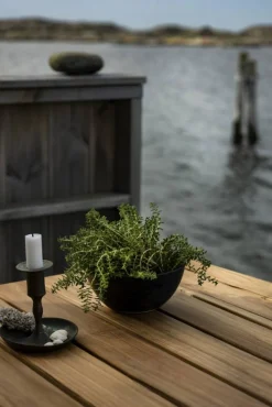 B31 matbord 230x92 cm Obehandlad teak- varmförzinkad stativ