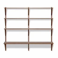 BM29 hylla med skrivbord 149x134 cm Walnut lacquer