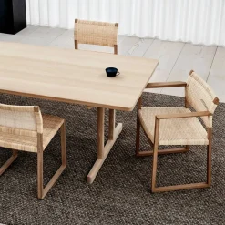 BM62 karmstol Flätning natur-lackat ekstativ