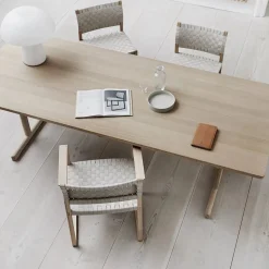 BM62 karmstol Flätning natur-lackat ekstativ