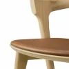 Bok barstol Lackerad ek-läder Cognac 65 cm