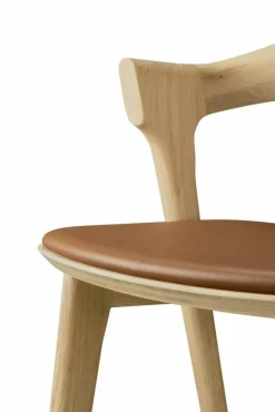 Bok barstol Lackerad ek-läder Cognac 65 cm