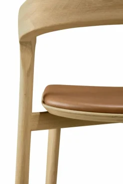 Bok barstol Lackerad ek-läder Cognac 65 cm