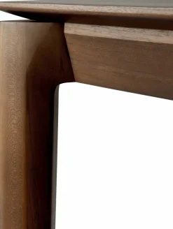 Bok bänk Mörkbetsad teak 126 cm